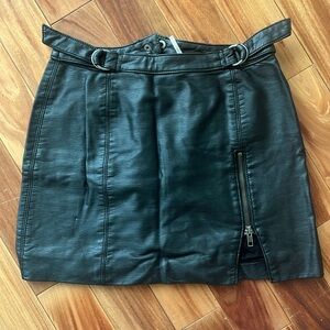 Free People leather skirt